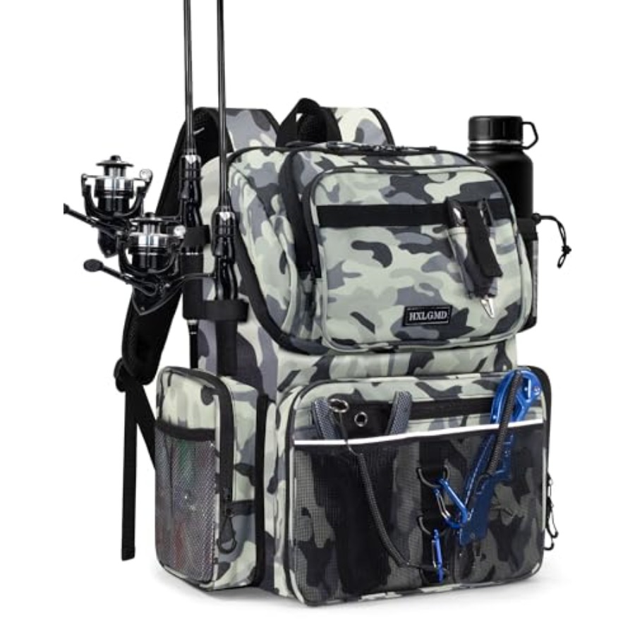 Fishing Rod Holder - Fishing Backpack with Rod Holders 43L