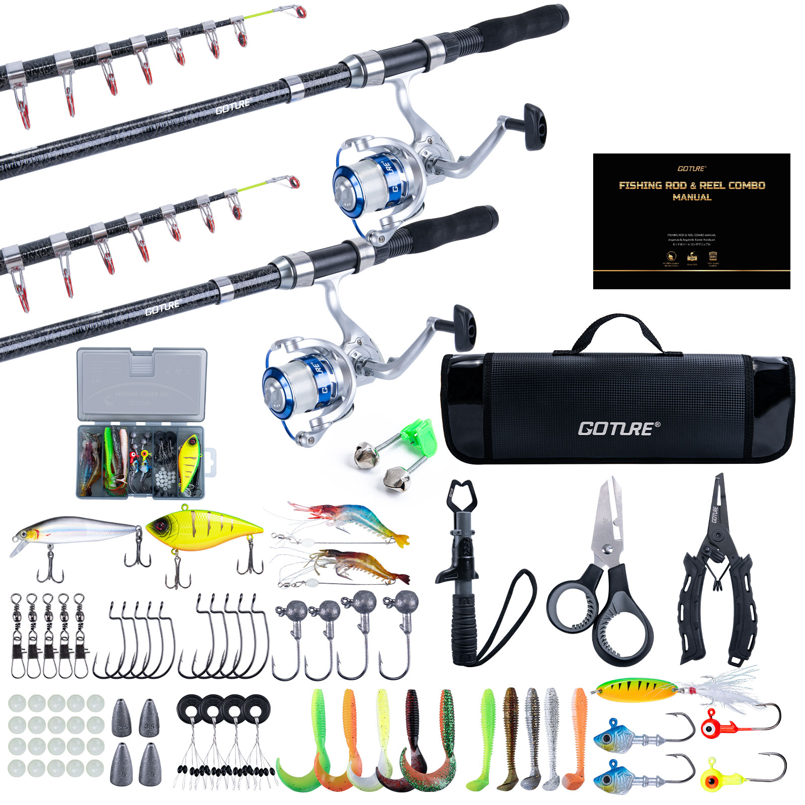Fishing Rod Spinning - Goture Double Spinning Fishing Rod Reel