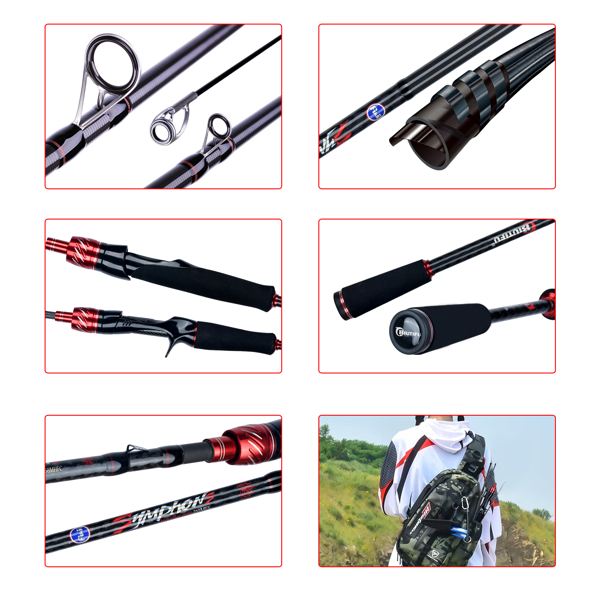 BIUTIFU Spinning Casting Fuji  - Fishing Rod Surf avis et prix
