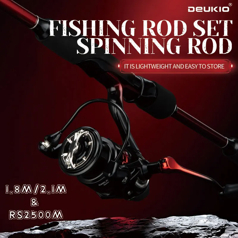 DEUKIO 4/5 Sections Fishing Ro - Fishing Rod Combo avis et prix