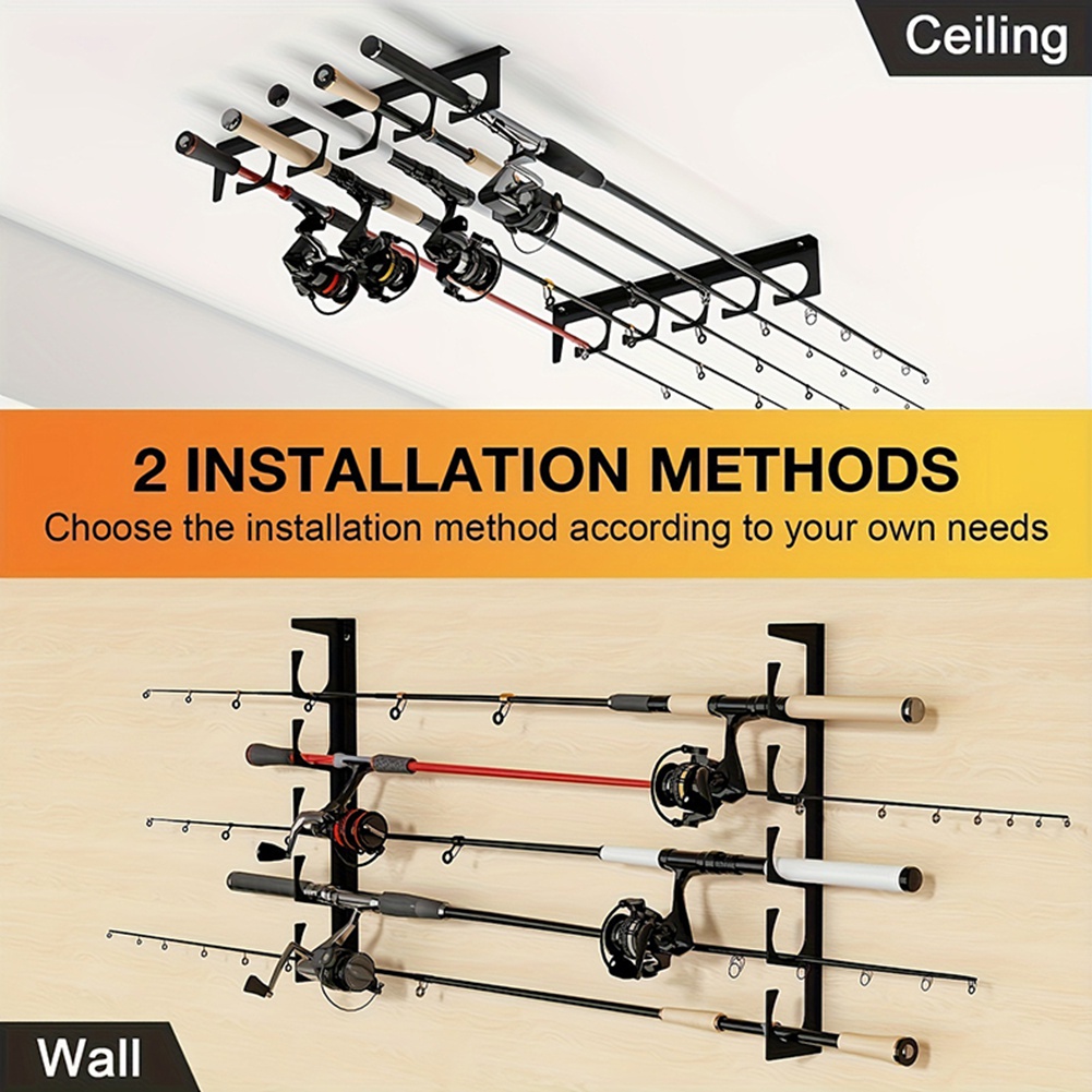 B48B-Wall/Ceiling Mount Fishin - Fishing Rod Rack avis et prix