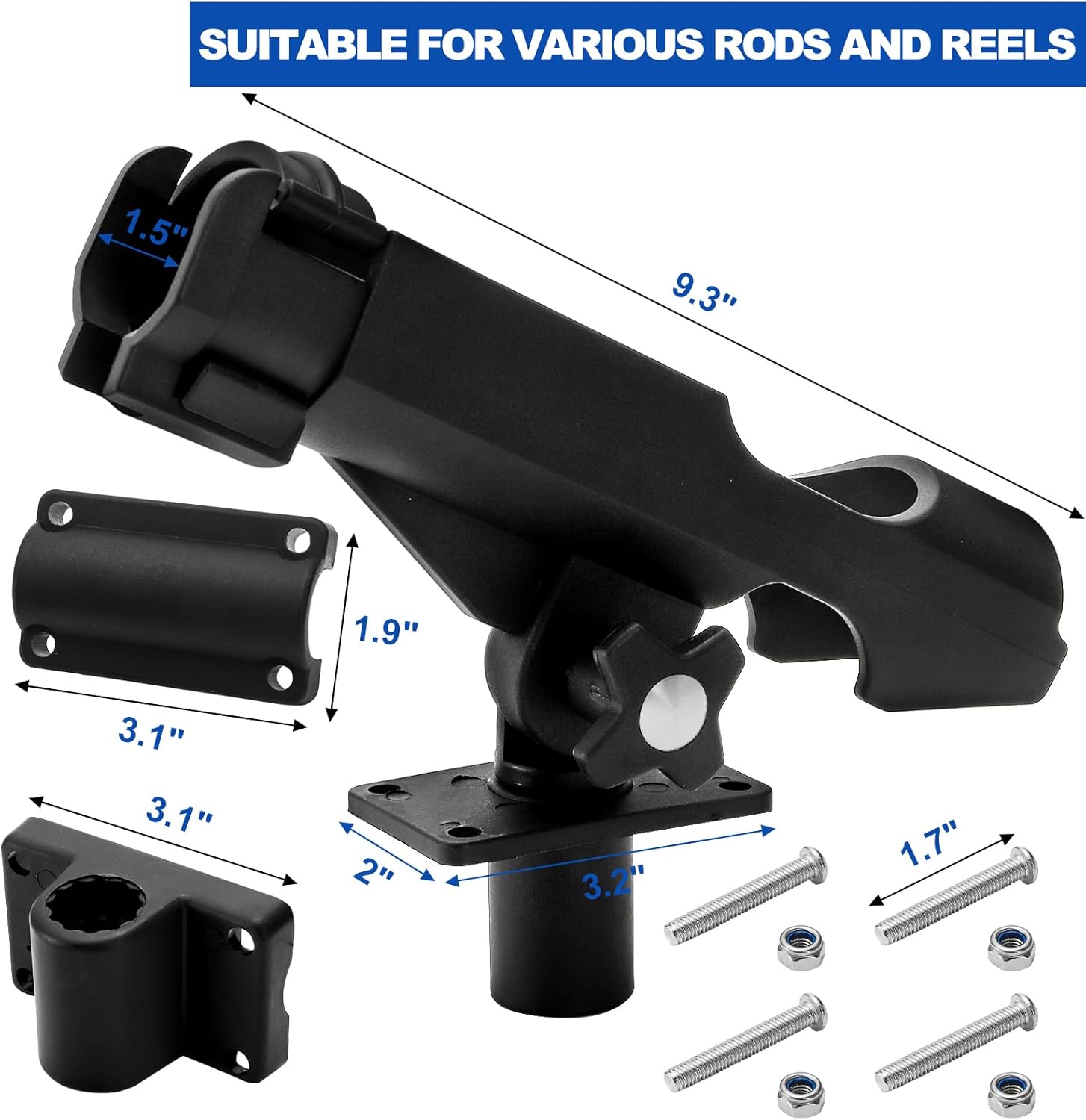2 Pack Fishing Rod Holder with - Fishing Rod Combo avis et prix
