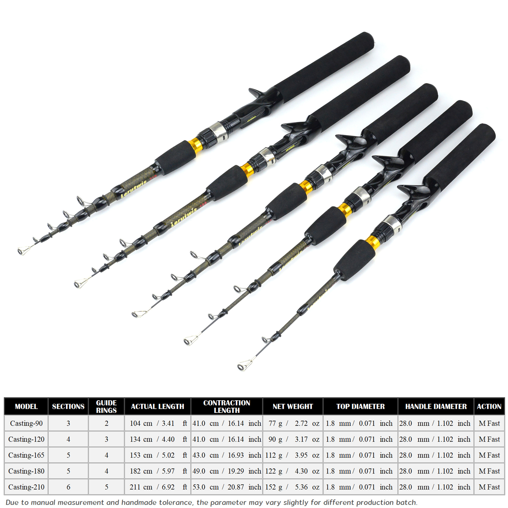 0.9-2.1m Carbon Telescopic Fis - Fishing Rod Ice avis et prix