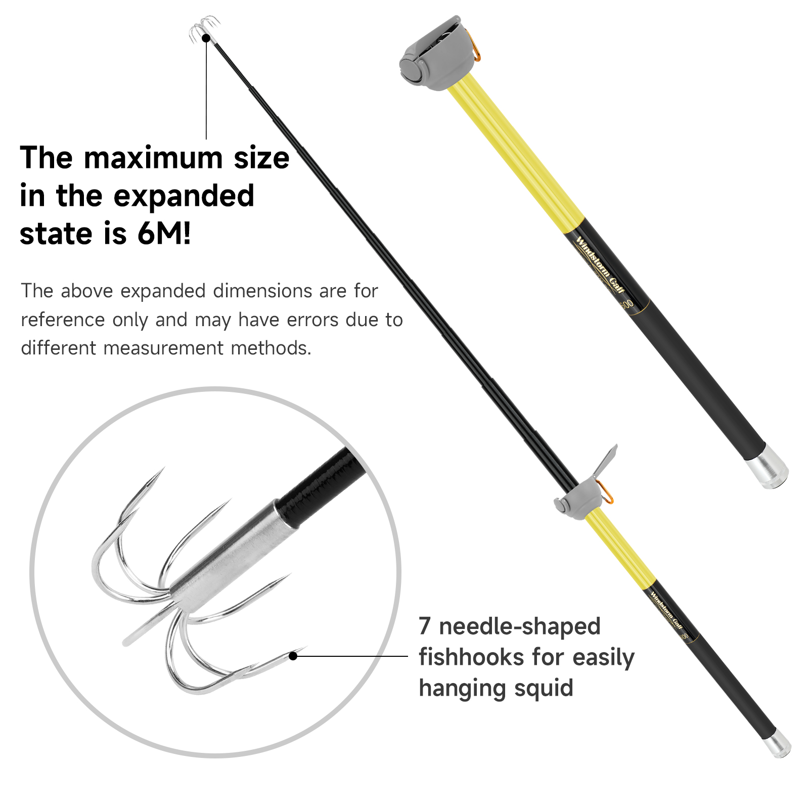 SANLIKE 6M Telescopic Squid Ro - Fishing Rod Carbon Fiber avis et prix