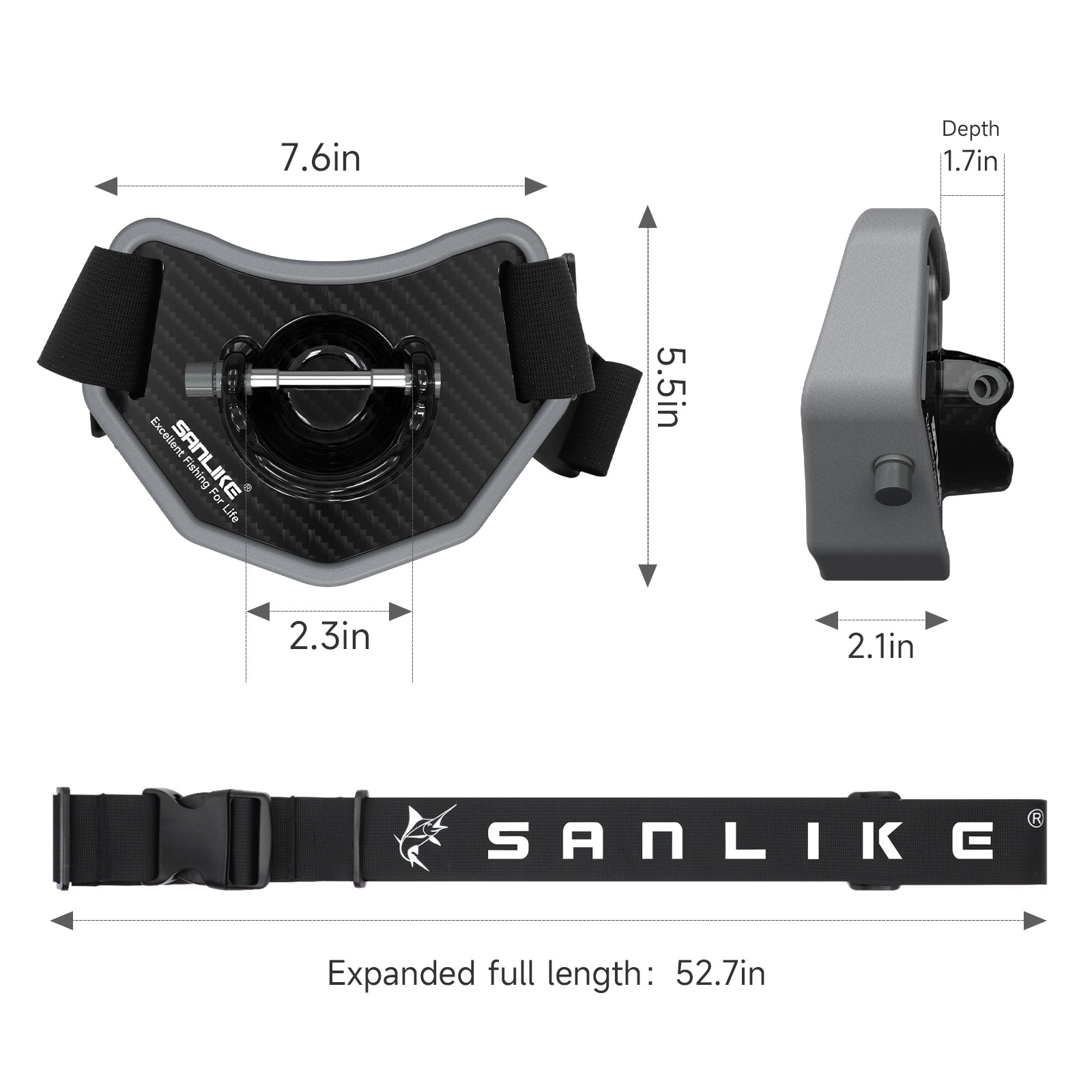 SANLIKE Fishing Fighting Belt  - Fishing Rod Carbon Fiber avis et prix