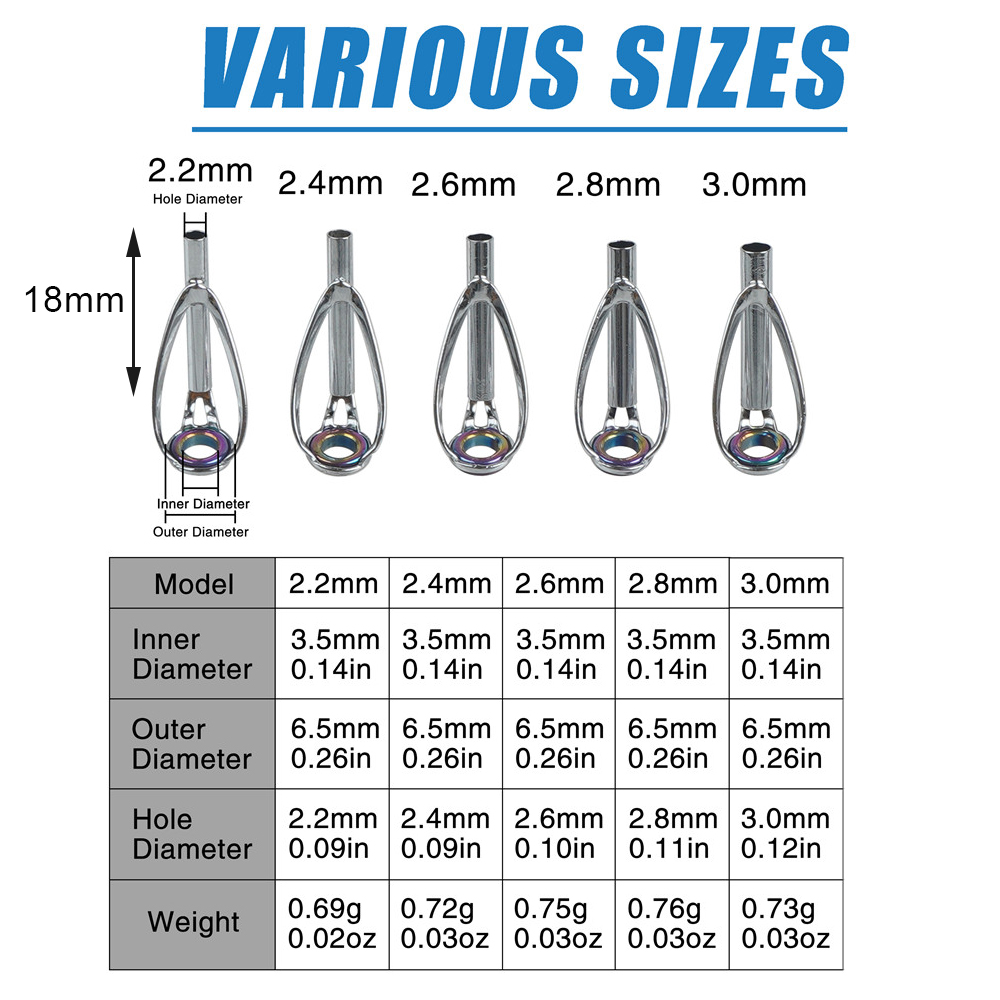 50/100PCS Fishing Rod Tips Rep - Fishing Rod Tip Replacement avis et prix