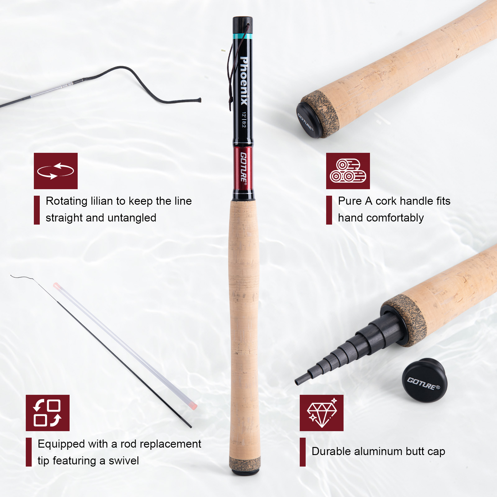 Goture 3.6m Tenkara Rod Set wi - Fishing Rod Fly avis et prix