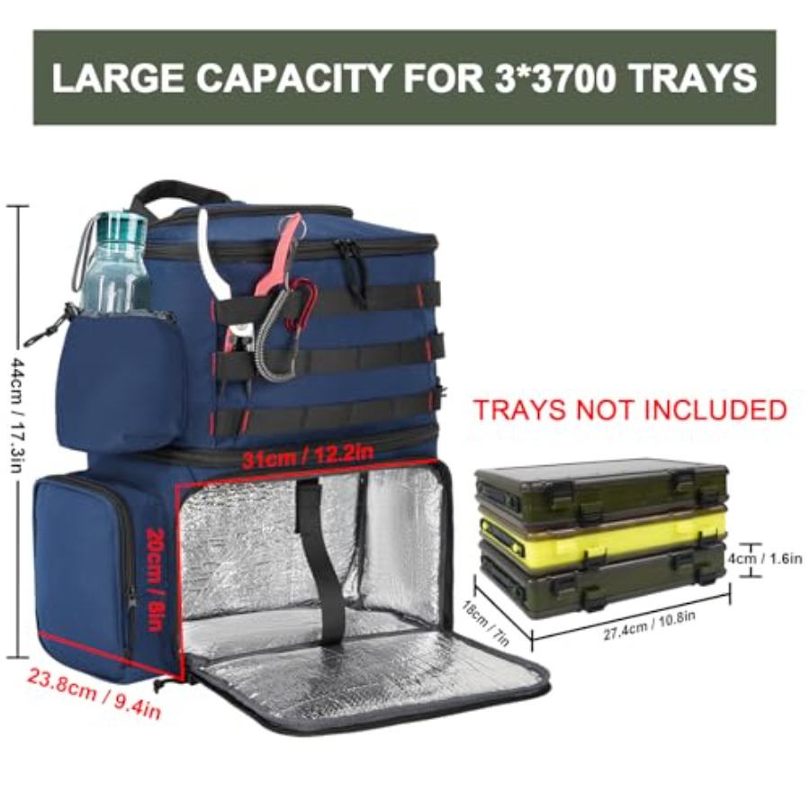 Fishing Backpack, Water Resist - Fishing Rod Holder avis et prix