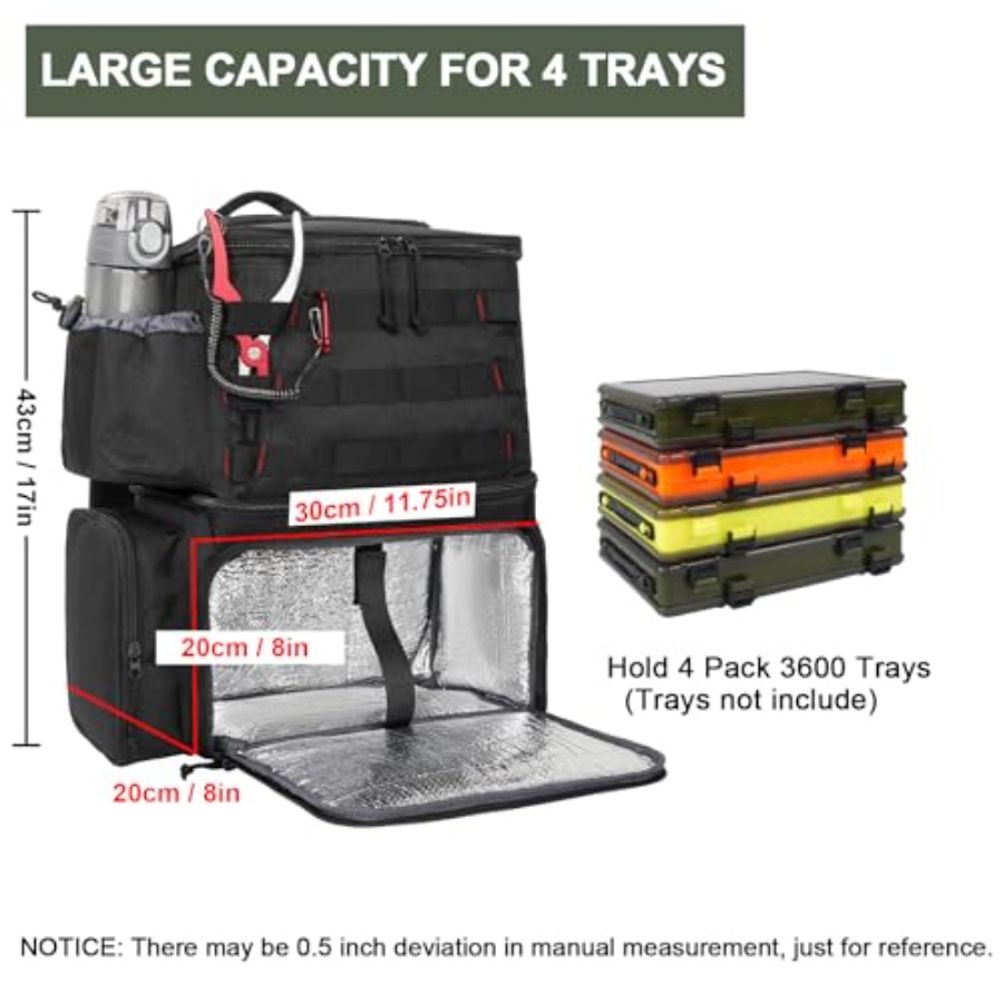 Fishing Backpack, Water Resist - Fishing Rod Holder avis et prix