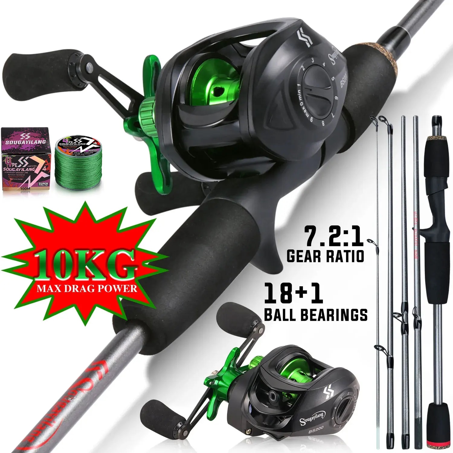 Sougayilang Fishing Rod Combo  - Fishing Rod Carbon Fiber avis et prix