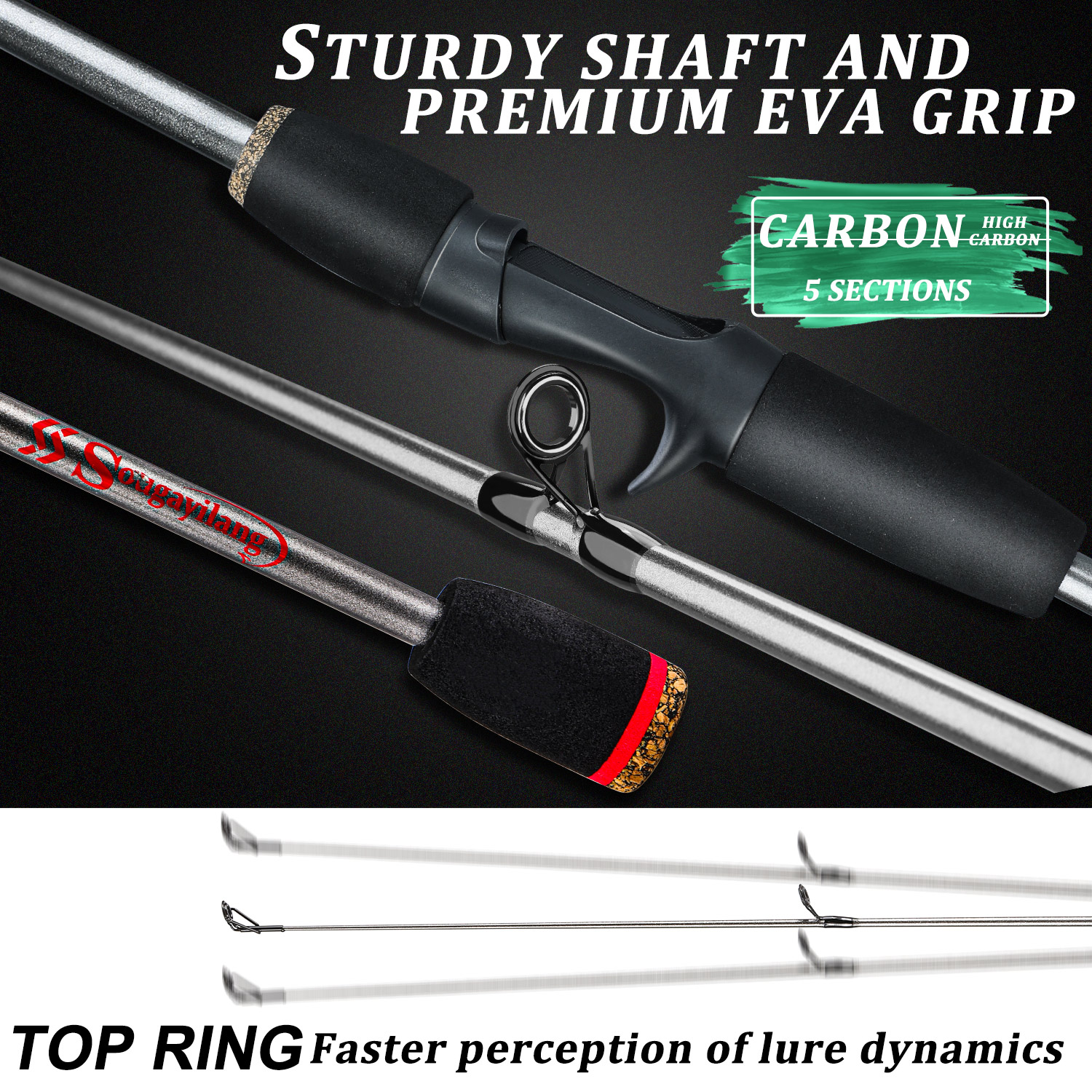 Sougayilang Fishing Rod Combo  - Fishing Rod Carbon Fiber avis et prix