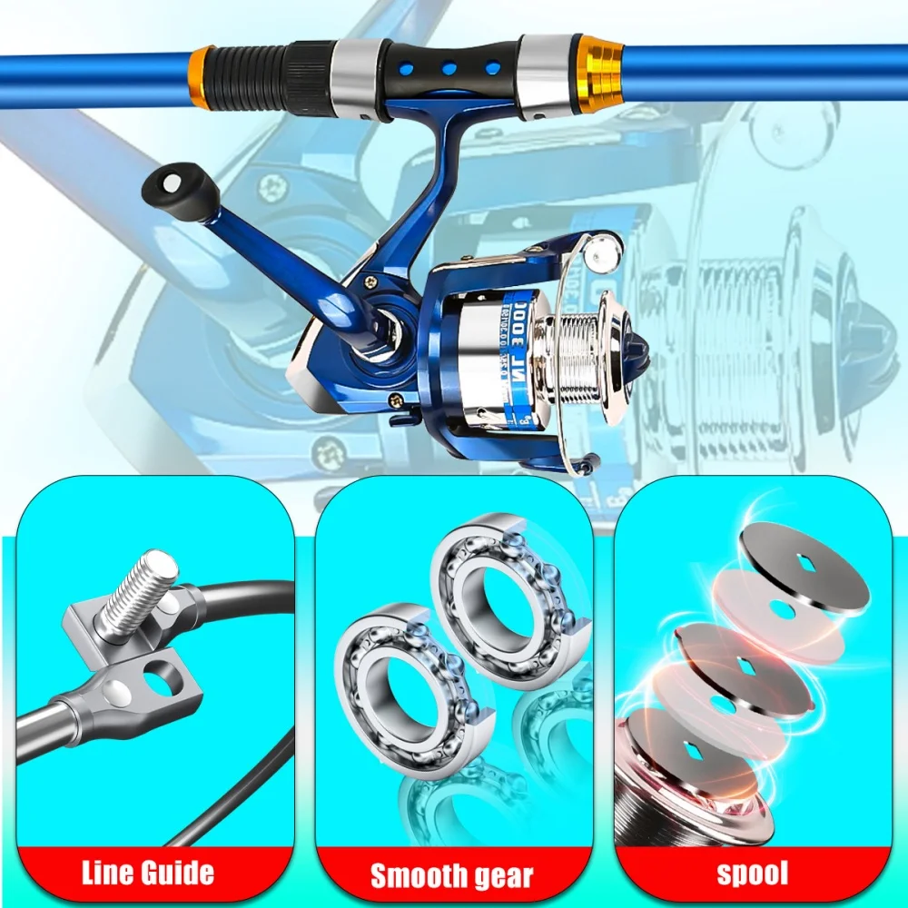 2.1-3.6M Telescopic Glass Fibe - Fishing Rod Spinning avis et prix