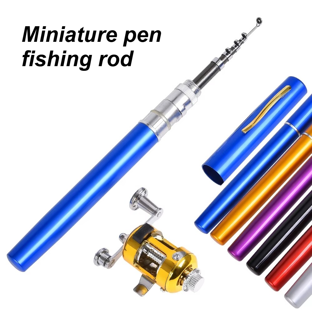 Mini portable steel pen fishin - Fishing Rod Case avis et prix