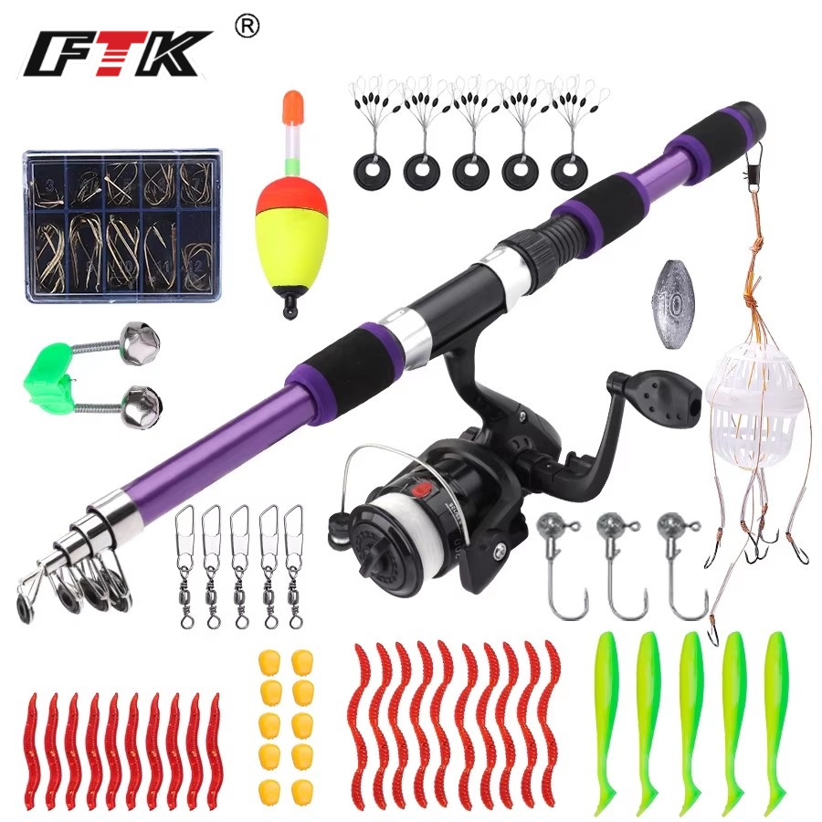 FTK 1.8M Portable Spinning Fis - Fishing Rod Carbon Fiber avis et prix